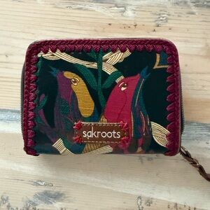 Sakroots Red and Green Artistic Wallet